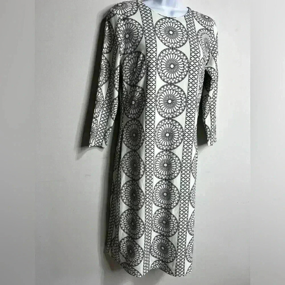 J.McLaughin Sophia Print 3/4 Sleeve Dress Size Small - Picture 2 of 6